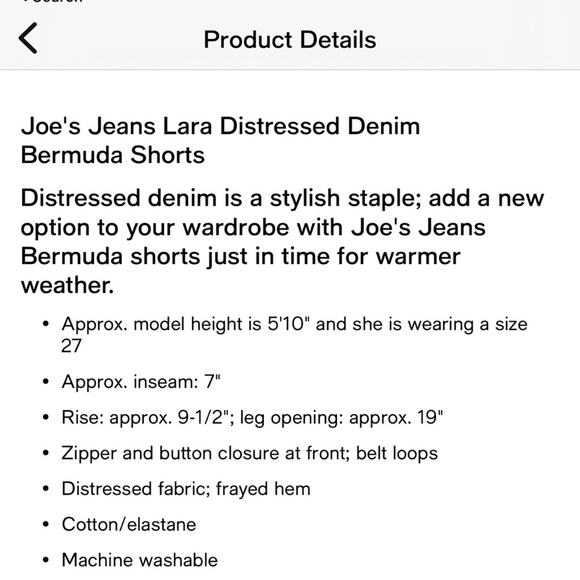 Lucky Brand Jean Shorts NWT High Rise Raw Hem Bermuda Cutoff Denim Light Wash 31 - Picture 4 of 4